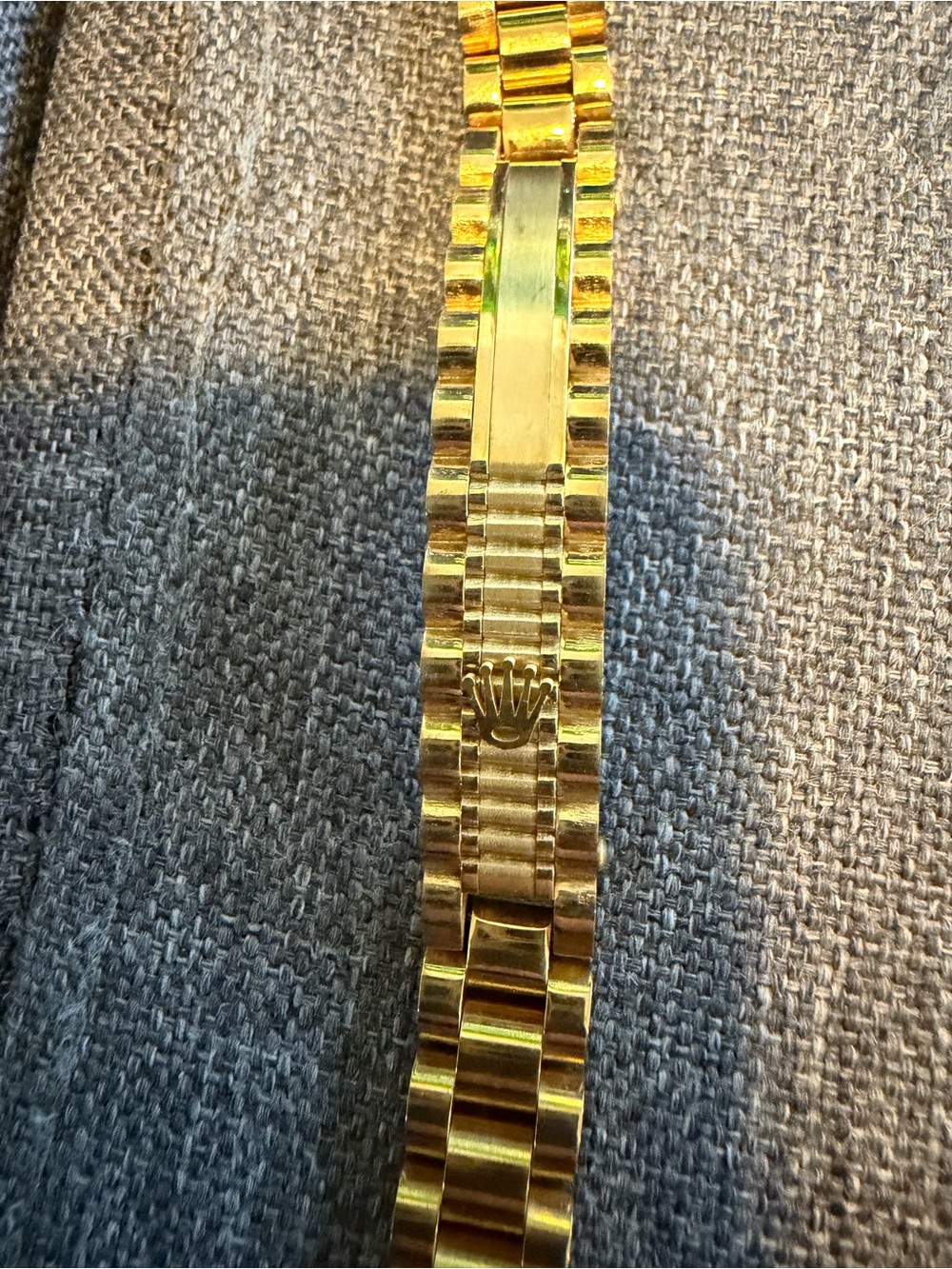 Gold-tone Scalloped rolex type Bracelet - unisex - Picture 8 of 8
